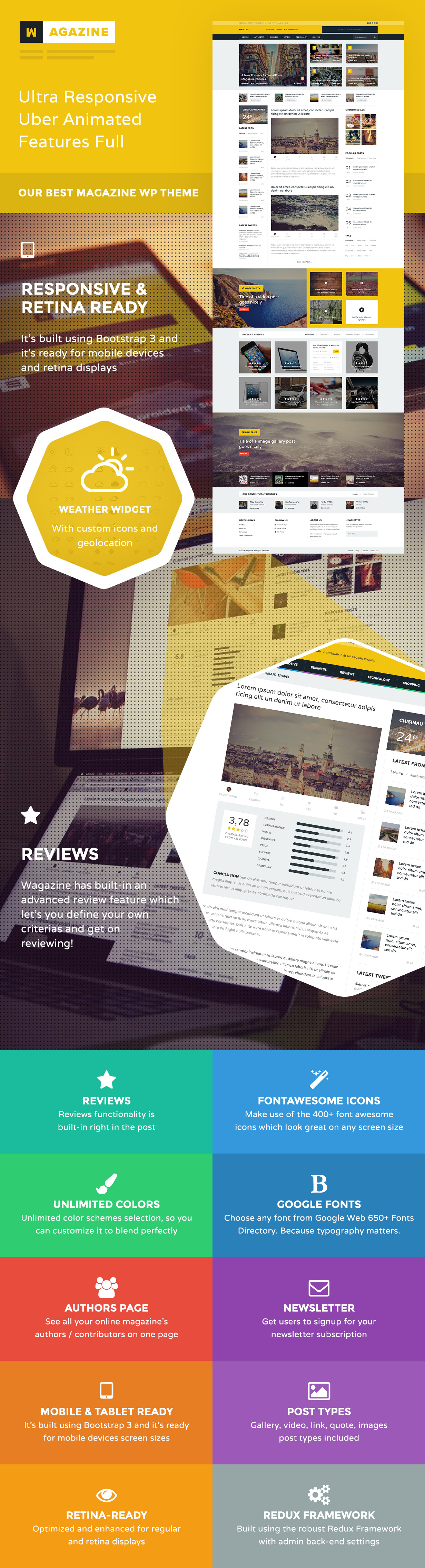 Wagazine - Magazine & Reviews Responsive WordPress Theme - 1